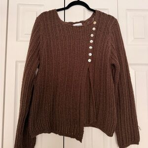 Princess Polly Brown Button-Accent Sweater